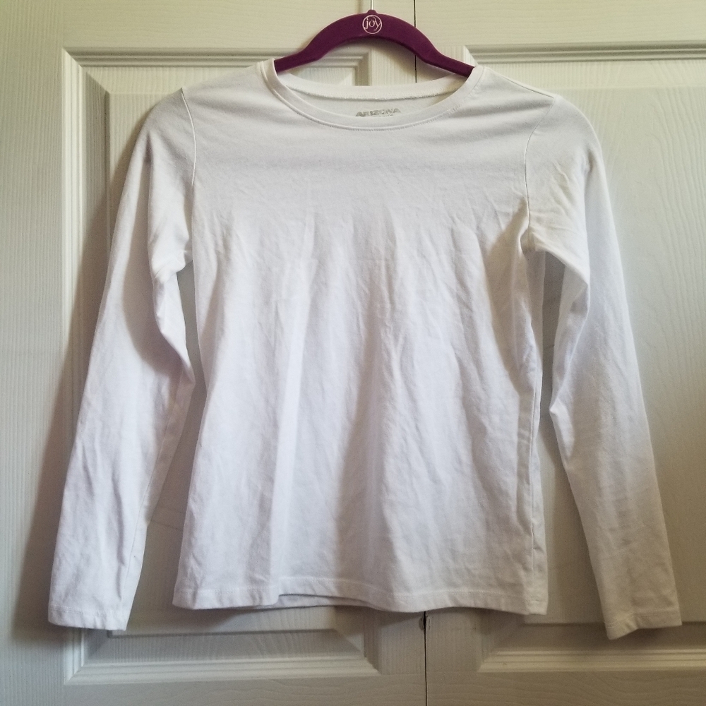 Arizona Jean Co. Girl's T-Shirt 14 White Long Sleeve Base Layer **CLEARANCE**